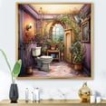 thumbnail image 1 of Designart "curious Toilet Delight" Bath & Laundry Floater Framed Wall Decor, 1 of 7
