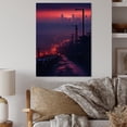 thumbnail image 1 of Designart "delicate City Nights II" Cityscapes Metal Art Living Room, 1 of 5