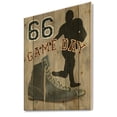 thumbnail image 1 of Designart 'football Game Day II' Vintage Sport Print on Natural Pine Wood, 1 of 3