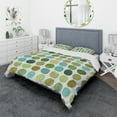 thumbnail image 1 of Designart 'geometric Green Circle I' Geometric Duvet Cover Set, 1 of 4