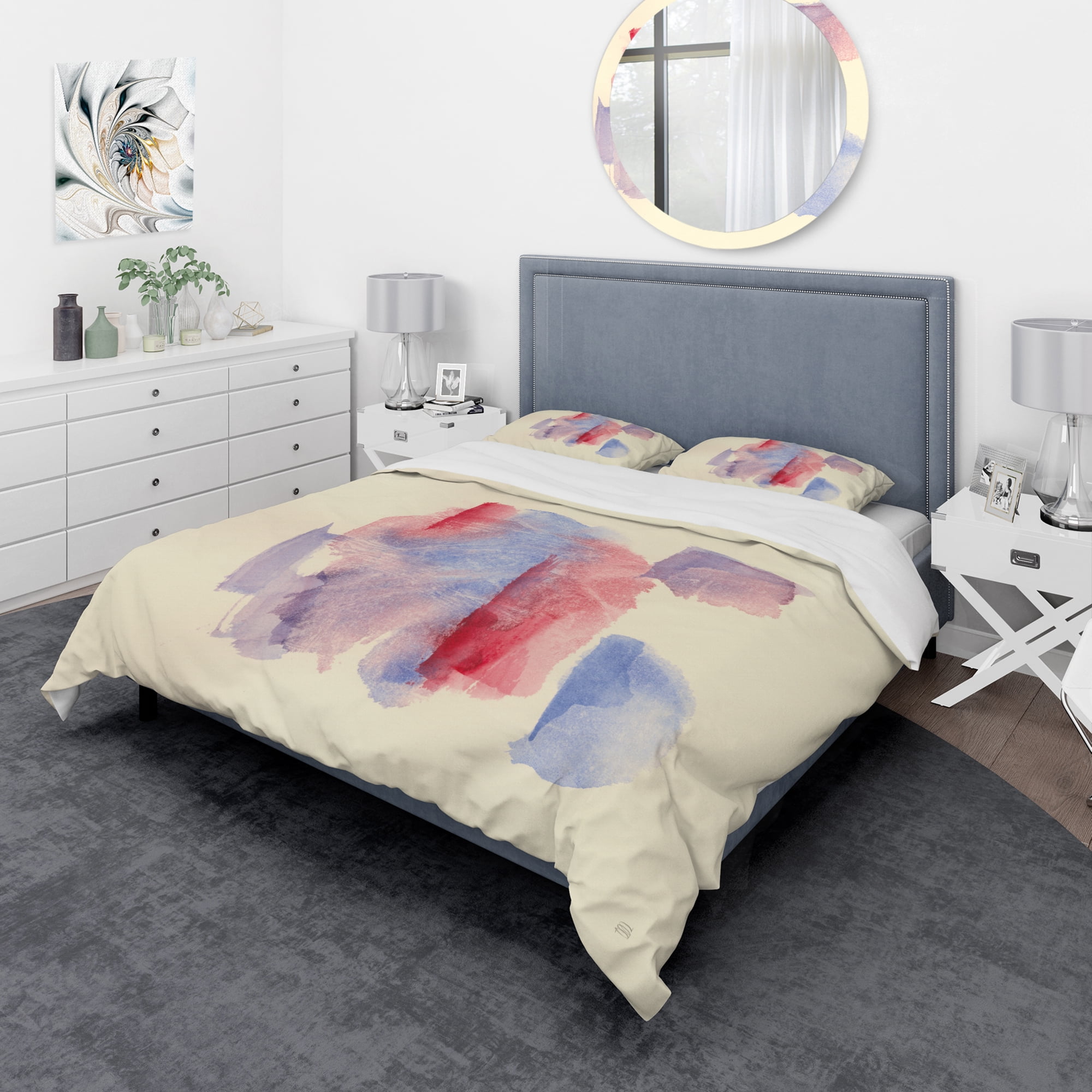 Designart 'geometric Pastel I' Geometric Duvet Cover Set