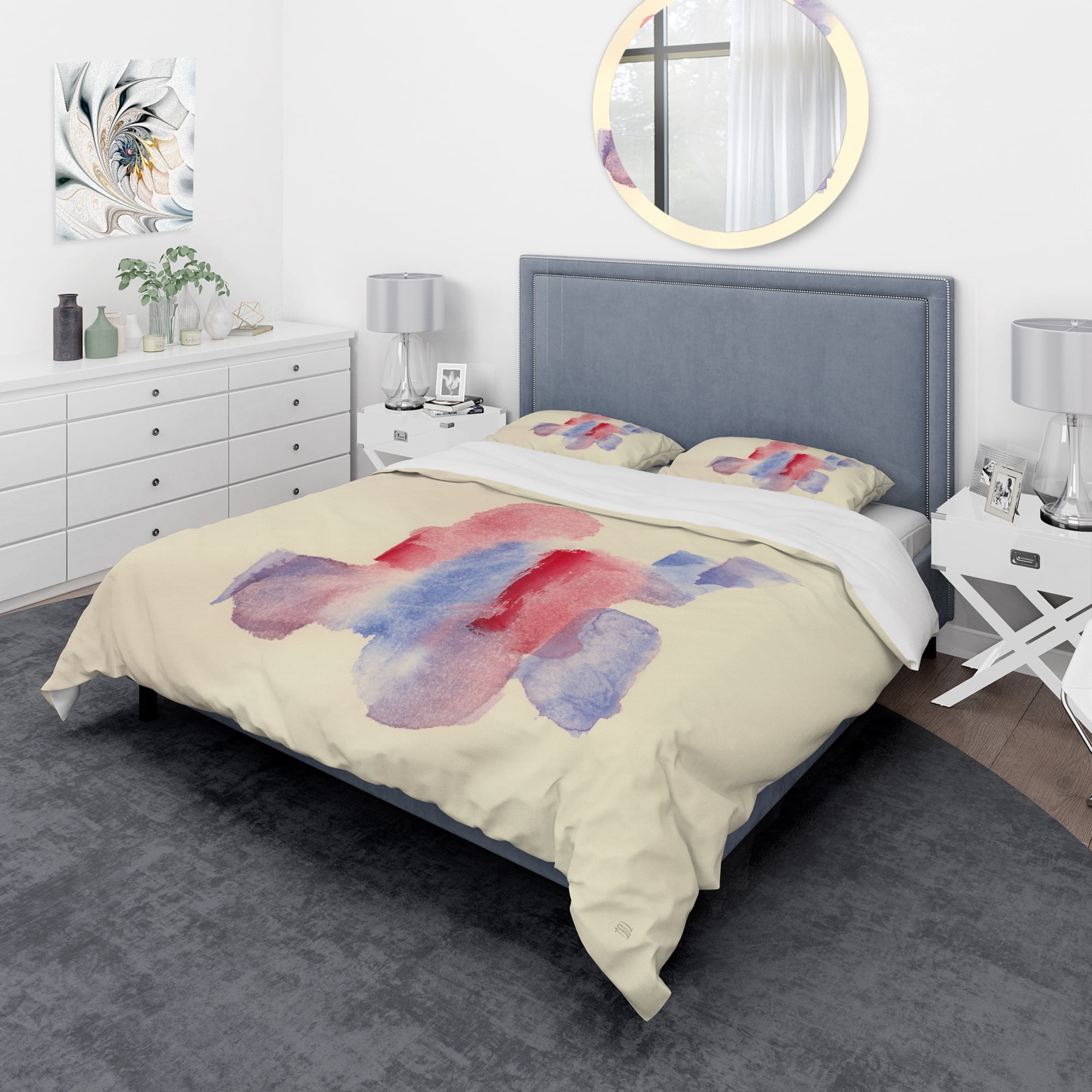 Designart 'geometric Pastel II' Geometric Duvet Cover Set