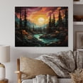 thumbnail image 1 of Designart "horizon Aurora Borealis Natures X" Landscapes Print on Natural Pine Wood, 1 of 1