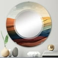 thumbnail image 1 of Designart "horizon Bold And Expressive Mountains I" Modern Round Wall Mirror - Landscapes Oval Printed Decorative Oversized Mirror - Multiple Color Options, 1 of 4