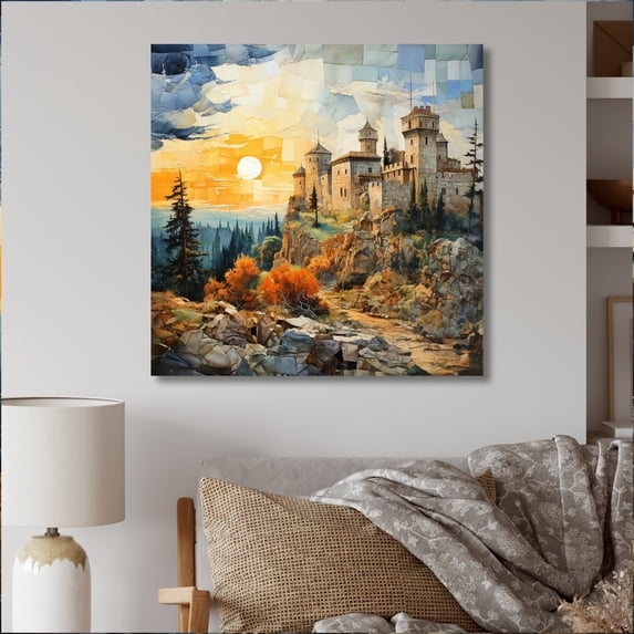 Designart "horizon Castles Timeless Chroma" Landscapes Wall Art Living Room