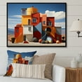 thumbnail image 1 of Designart "horizon Colorful Geometry Building I" Architecture Floater Framed Wall Decor, 1 of 7