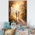 thumbnail image 1 of Designart "love Couple Landscape Loves Journey" Romantic Landscape Floater Framed Wall Art Living Room, 1 of 7