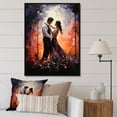 thumbnail image 1 of Designart "love Dance Of Wedding Couple II" Romantic Landscape Floater Framed Canvas Print, 1 of 7