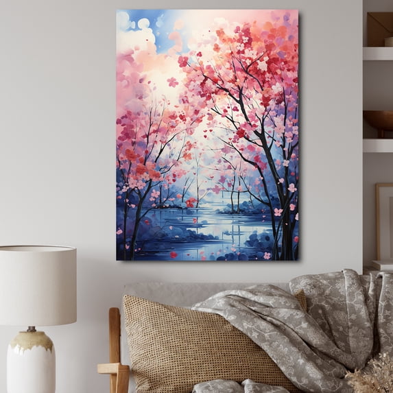 Designart "love Landscape Ephemeral Bliss" Floral Canvas Wall Art