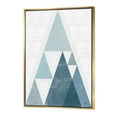 thumbnail image 1 of Designart ' minimal Triangles III Blue ' MidCentury Modern Framed Canvas, 1 of 3