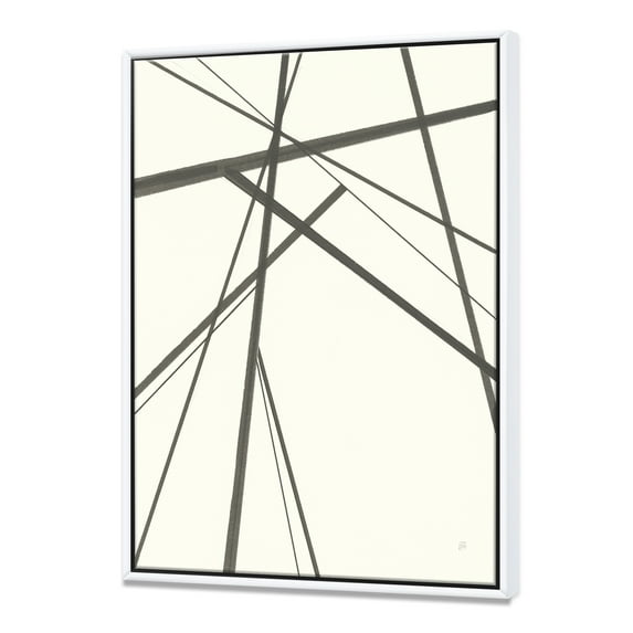 Designart ' minimalist black and white III ' Transitional Framed Canvas