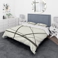 thumbnail image 1 of Designart 'minimalist black and white IV' Geometric Duvet Cover Set, 1 of 4