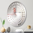 thumbnail image 1 of Designart "modern Architectures I" Abstract Collages Spiral Dot Round Wall Mirror - Abstract Oval Printed Decorative Mirror - Multiple Color Options, 1 of 5