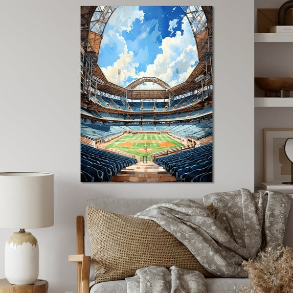 Designart "modern Baseball Stadium I" Cityscapes Canvas Wall Art