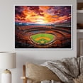thumbnail image 1 of Designart "modern Baseball Stadium IV" Architecture Floater Framed Canvas Print, 1 of 7