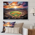 thumbnail image 1 of Designart "modern Baseball Stadium V" Architecture Floater Framed Wall Decor, 1 of 7