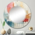 thumbnail image 1 of Designart "modern Chromatics II" Abstract Collages Round Wall Mirror - Modern Oval Printed Decorative Oversized Mirror - Multiple Color Options, 1 of 4