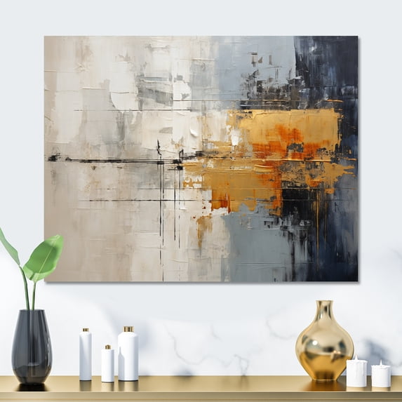 Designart "modern Cityscape II" Abstract Collages Metal Wall Art Prints