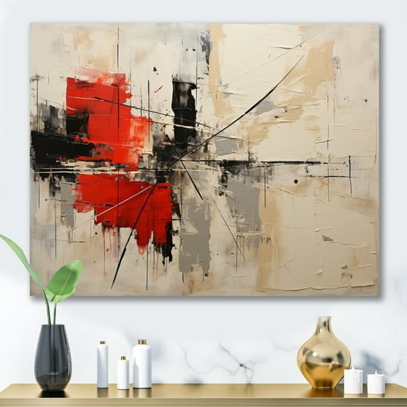 Designart "modern Duality I" Abstract Collages Wall Art Print