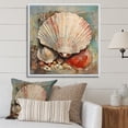 thumbnail image 1 of Designart "modern Seashell Treasures II" Animals Floater Framed Canvas Art Print, 1 of 7
