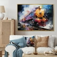 thumbnail image 1 of Designart "modern Train Chromatic Journey II" Transportation Floater Framed Wall Art Living Room, 1 of 7