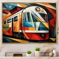 thumbnail image 1 of Designart "modern Train Cubist Expressions III" Transportation Floater Framed Canvas Print, 1 of 7