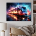 thumbnail image 1 of Designart "modern Train Luminous Journeys" Transportation Floater Framed Wall Art Print, 1 of 7