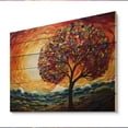 thumbnail image 1 of Designart "modern Tree Arc Of Colors I" Landscape Trees Print on Natural Pine Wood, 1 of 5