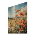 thumbnail image 1 of Designart "pasture Daisy Delight" Floral Print on Natural Pine Wood, 1 of 5
