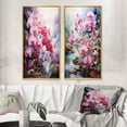 thumbnail image 1 of Designart "pasture Delicate Orchid Oasis II" Meadow Framed Wall Art Set Of 2 - Pink Landscapes Gallery Wall Frame Set For Home Decor, 1 of 7