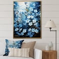 thumbnail image 1 of Designart "pasture Of Forgetmenots Flowers II" Floral & Botanical Floater Framed Wall Decor, 1 of 7