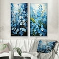 thumbnail image 1 of Designart "pasture Of Forgetmenots Flowers II" Meadow Framed Wall Art Set Of 2 - Blue Landscapes Framed Canvas Set For Living Room Decor, 1 of 7