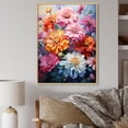 thumbnail image 1 of Designart "pasture Zinnia Carousel" Floral & Botanical Floater Framed Canvas Print, 1 of 7