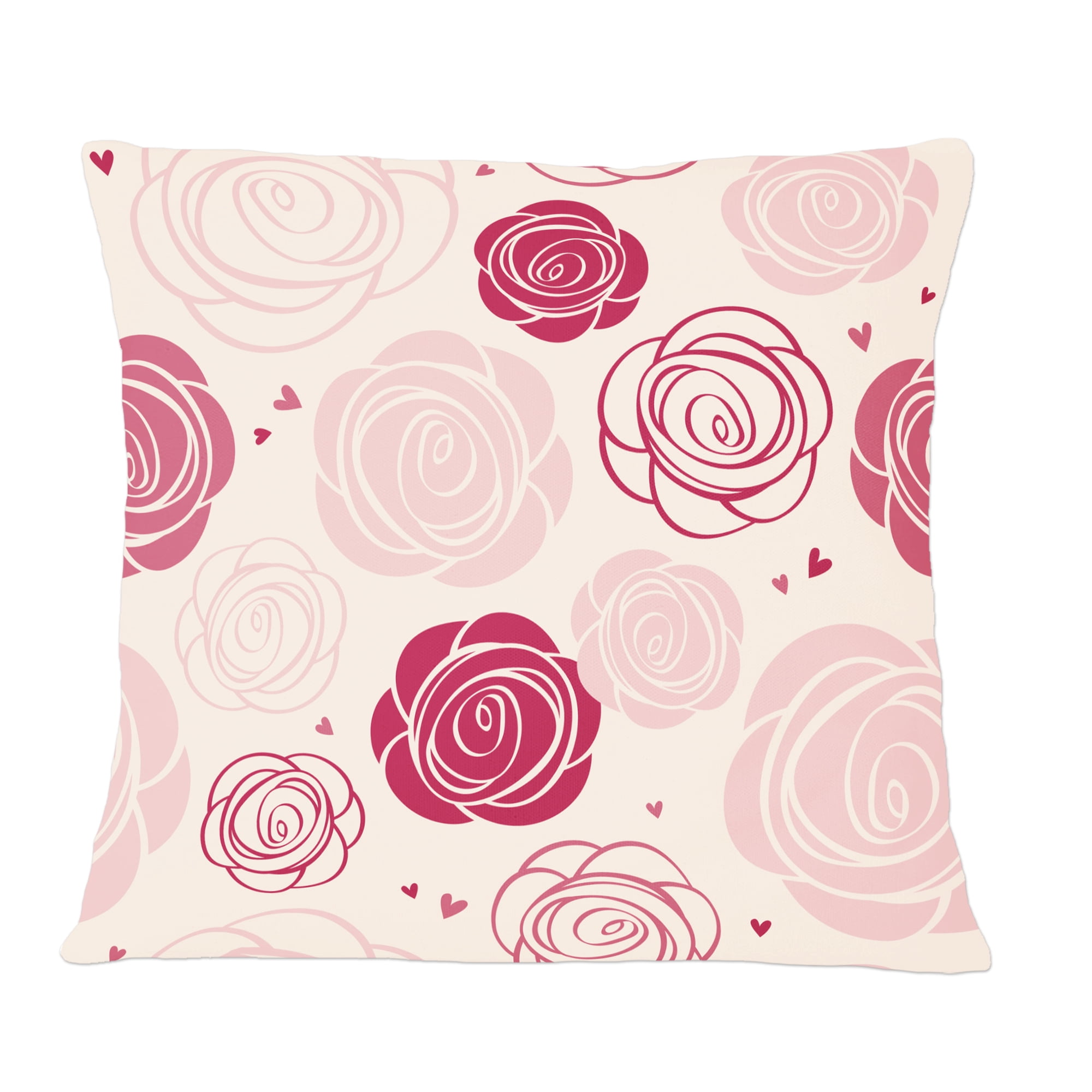 Designart roses pattern' Mid-Century Modern Throw Pillow - 12x20
