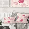 thumbnail image 1 of Designart roses pattern' Mid-Century Modern Throw Pillow - 16x16, 1 of 2