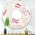 thumbnail image 1 of Designart 'roses pattern' Modern Round Wall Mirror - Whirl, 1 of 3