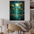 thumbnail image 1 of Designart "silence In Forest Of Emerald I" Landscape & Nature Metal Wall Decor, 1 of 1