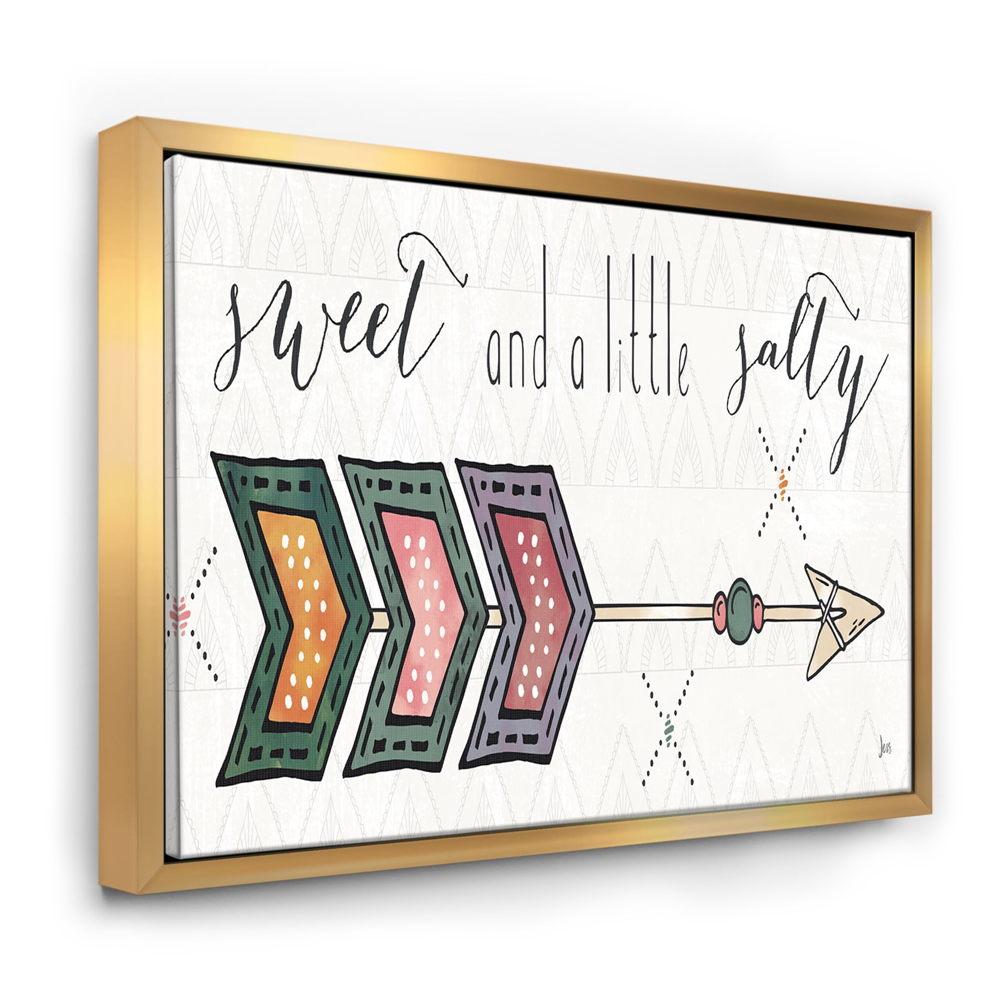 Designart ' sweet and a little guilty Boho Arrow II ' Bohemian & Eclectic Framed Canvas