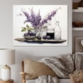 thumbnail image 1 of Designart "violet Beige Minimalism Balance And Contrast Pottery" Abstract Still Lifes Canvas Wall Art, 1 of 5