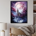 thumbnail image 1 of Designart "violet Ferris Wheel Eternal Carousel IV" Cityscapes Floater Framed Canvas Art Print, 1 of 7