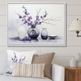 thumbnail image 1 of Designart "violet Grey Minimalism Balance And Contrast Pottery" Abstract Still Lifes Floater Framed Wall Art Living Room, 1 of 7