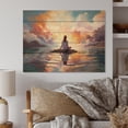 thumbnail image 1 of Designart "violet Meditation Blissful Stillness" Spiritual Print on Natural Pine Wood, 1 of 5