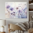 thumbnail image 1 of Designart "violet Mystical Blooms III" Abstract Botanicals Canvas Print, 1 of 5