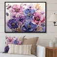 thumbnail image 1 of Designart "violet Mystical Blooms IV" Abstract Botanicals Floater Framed Wall Decor, 1 of 7