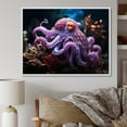 thumbnail image 1 of Designart "violet Octopus Mystical Encounter" Animals Floater Framed Canvas Art Print, 1 of 7