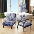thumbnail image 1 of Designart "violet Tranquil Petals IV" Purple Abstract Upholstered Accent Chair - Modern Arm Chair For Bedroom, 1 of 5