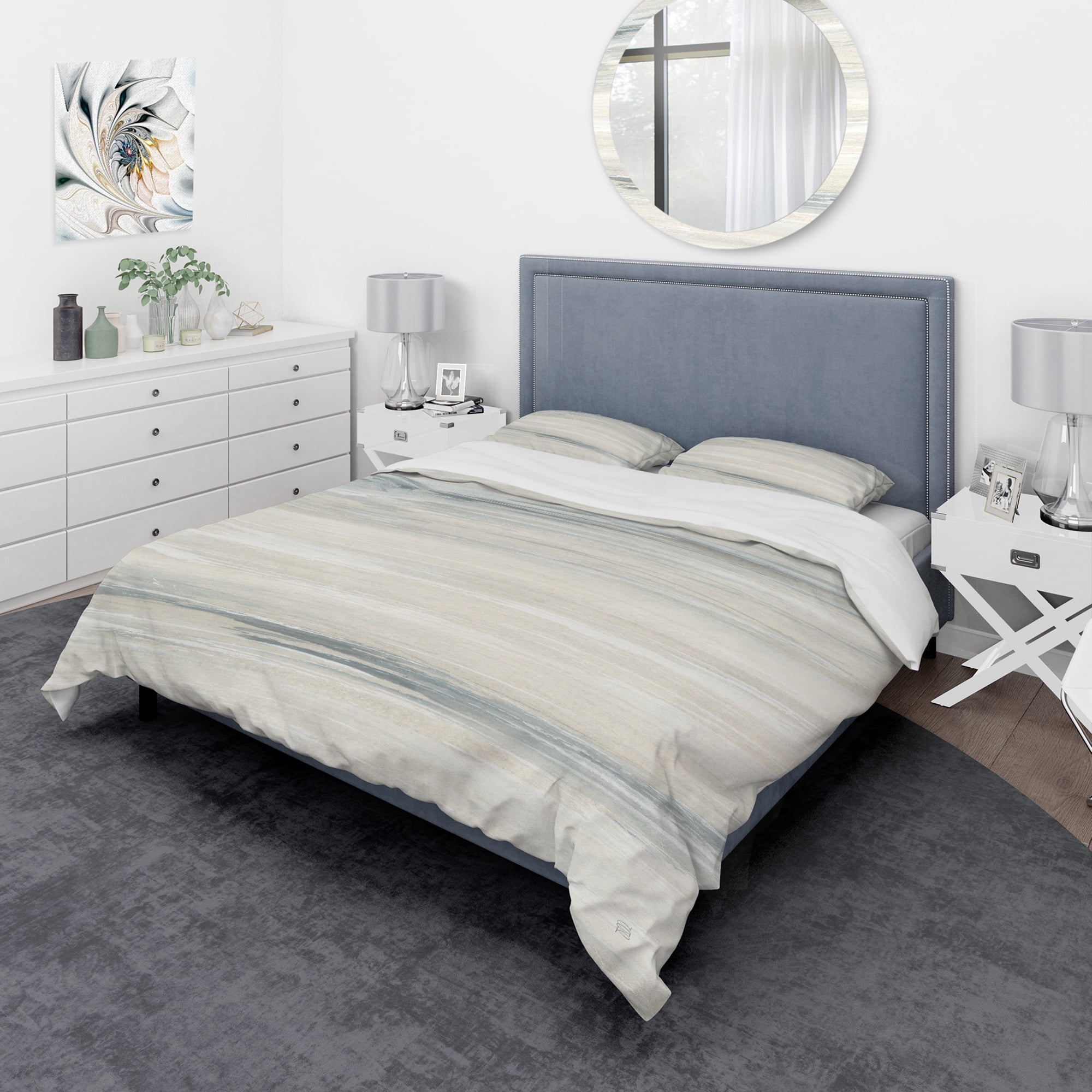 Designart 'watercolor colorfields I' Geometric Duvet Cover Set