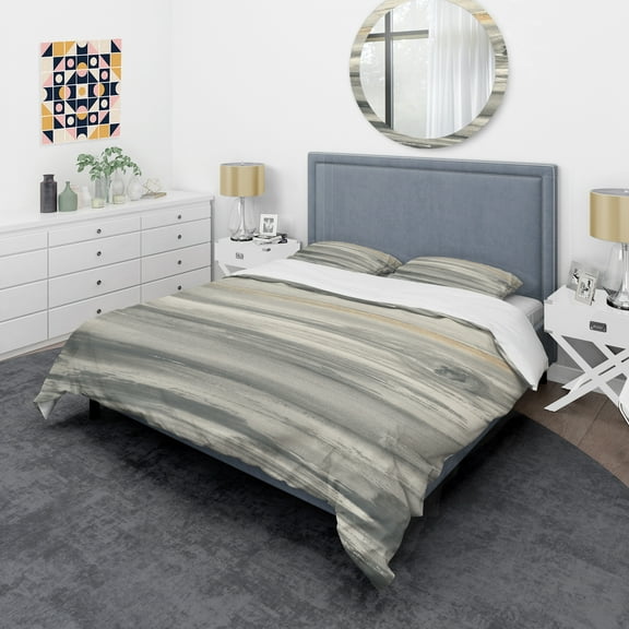 Designart 'watercolor colorfields II' Glam Duvet Cover Set