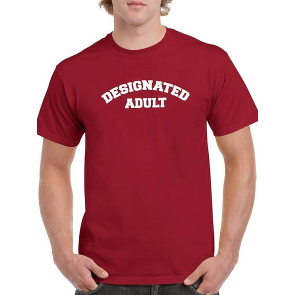 Designated Adult T-Shirt Men -Smartprints Designs, Male XX-Large