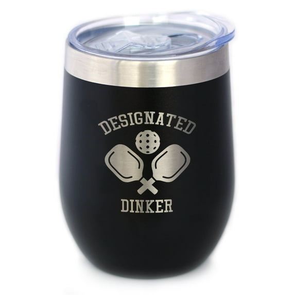 Bevvee Insulated Wine Tumbler, 12 oz, Designated Dinker, Gifts for Wine Lovers